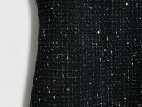 Твидовое платье мини, Черный