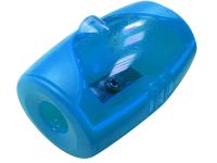 Точилка - бочонок "Цветик" с контейнером, голубая