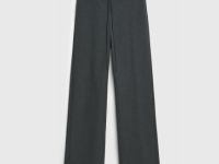 Прямые брюки с эластичным поясом, Серый