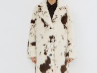 Шуба из искусственного меха, Бежевый