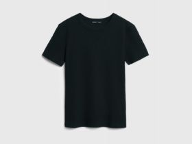 Футболка в рубчик, Черный