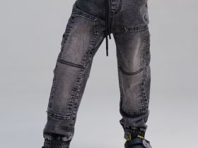 Брюки текстильные джинсовые для мальчиков