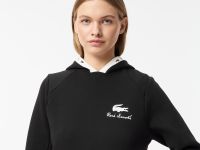 Женская хлопковая толстовка Lacoste с капюшоном