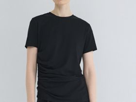 Футболка с драпировкой, Черный