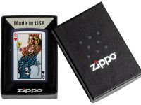 Зажигалка ZIPPO Queen Design с покрытием Navy Matte, латунь/сталь, синяя, матовая