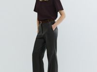 Брюки из искусственной кожи, Коричневый