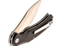 Раскладной нож QSP Snipe, сталь D2, рукоять черный G10
