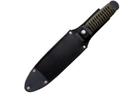 Спортивный нож Cold Steel True Flight Thrower, сталь 1055C, рукоять паракорд, черный/зеленый