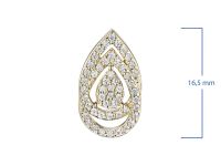 Классическая подвеска из желтого золота с бриллиантами э0301пд04210025