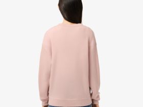 Женский шерстяной свитер Lacoste с круглым вырезом