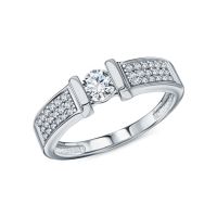 Серебряное кольцо с фианитами