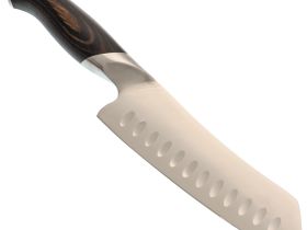 Нож кухонный Сантоку Okroshka Truffle 17.8 см, сталь 9cr18mov, рукоять Pakka Wood