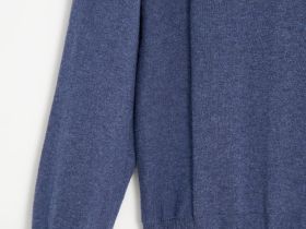 Джемпер из шерсти и хлопка с округлой горловиной