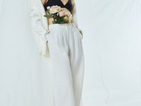 Широкие брюки со стрелками, Белый