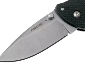 Нож складной Cold Steel Mini Recon 1 Spear Point, сталь AUS-10A, рукоять термопластик GRN, черный