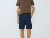 Шорты с ремнём, Синий