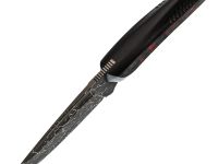 Нож Pocket Wolf Мини Тактик, сталь K340, рукоять G10/хаотичный карбон, черный