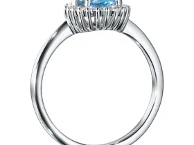 Кольцо из белого золота с топазом э4771кц04220417