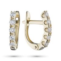 Серьги из желтого золота с бриллиантами э0301сг02210103