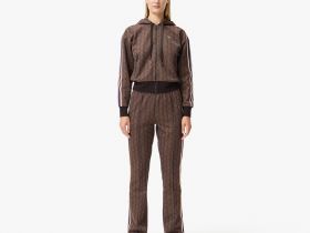 Женские расклешенные спортивные брюки Lacoste с монограммой