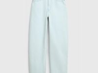 Джинсы Баррел с высокой посадкой, Голубой