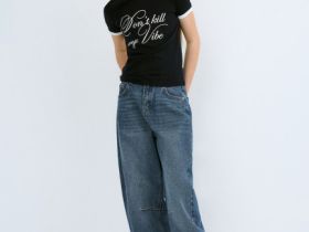 Футболка в рубчик для девочек, Синий