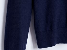 Джемпер из шерсти и хлопка с v-образной горловиной