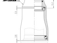 Рулевая колонка FSA Orbit IS-2 138  1 1/8&quot; - 1 3/4&quot; интегрированная (черный посадочный 41.2 и 49.1 мм / внешний 45 и 52 мм)
