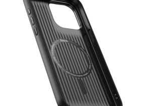 Чехол-накладка Hoco Jazz Magsafe для iPhone 15 Pro искусcтвенная кожа (черный)