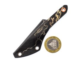 Скелетный нож N.C.Custom Киридаши Koi Blackwash, сталь AUS-8
