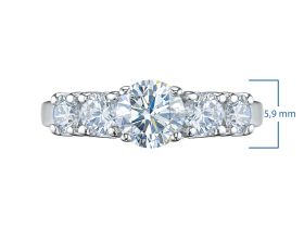 Классическое кольцо из белого золота э4712кц11190030_white