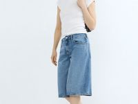 Джинсовые шорты-бермуды, Голубой