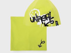 Комплект трикотажный для девочек: шапка, снуд