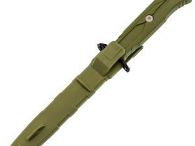 Тактический нож Mr.Blade Leshiy serrated stonewash, сталь AUS-8, рукоять OD Green Elastron