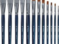 Кисть белка №4 плоская Альбатрос "Байкал" длинная ручка