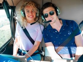 Ночной полет на вертолете Robinson R44