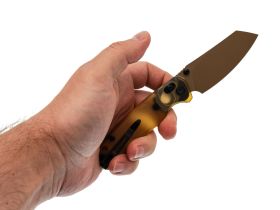 Складной нож Bestech Knives Cicada's Wing, сталь 10Cr15MoV, рукоять Ultem, золотистый/коричневый
