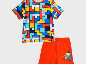 Комплект детский трикотажный для мальчиков: фуфайка (футболка), шорты