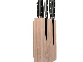 Подставка настольная магнитная для 6 ножей Woodinhome KS003SOW, дуб