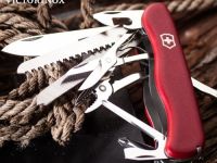 Многофункциональный складной нож Victorinox WorkChamp, сталь X55CrMo14, рукоять нейлон, красный