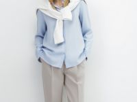 Блузка из лиоцелла, Голубой