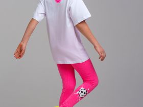 Комплект трикотажный для девочек: фуфайка (футболка), брюки (легинсы)