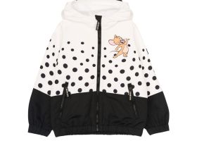 Куртка текстильная с полиуретановым покрытием для девочек (ветровка)