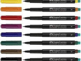 Ручка капиллярная Faber-Castell "MULTIMARK" 0,4 мм, для письма на пленке, красный