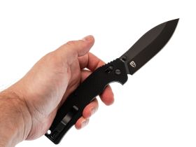 Складной нож Obertech ns-01 thumb stud, сталь VG-10, рукоять G10, черный