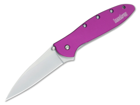 Полуавтоматический складной нож Kershaw Leek, сталь 14C28N, рукоять алюминий, фиолетовый