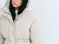 Пуховик для девочек, Бежевый