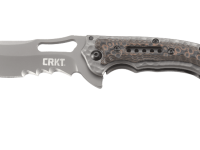 Складной нож CRKT Fossil™ Compact WITH VEFF SERRATIONS™, сталь 8Cr13MoV, рукоять нержавеющая сталь, накладки G-10