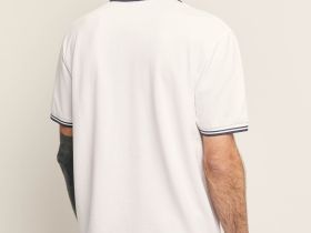 Поло из трикотажа пике с контрастной отделкой