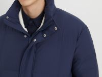 Пуховое пальто с воротником-стойкой